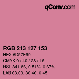 Color code: RGB 213 127 153 | qconv.com