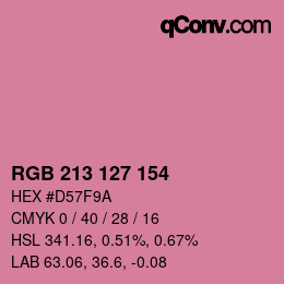 Color code: RGB 213 127 154 | qconv.com