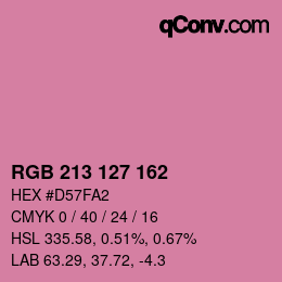 Color code: RGB 213 127 162 | qconv.com