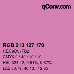 Color code: RGB 213 127 178 | qconv.com