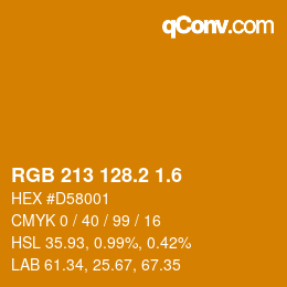カラーコード: RGB 213 128.2 1.6 | qconv.com