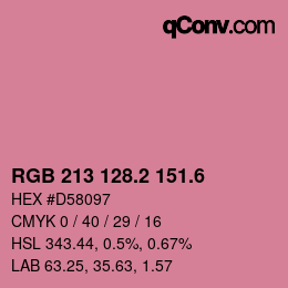 カラーコード: RGB 213 128.2 151.6 | qconv.com
