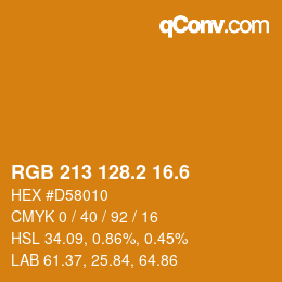 カラーコード: RGB 213 128.2 16.6 | qconv.com
