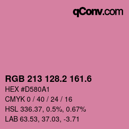 カラーコード: RGB 213 128.2 161.6 | qconv.com