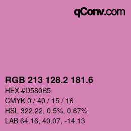 カラーコード: RGB 213 128.2 181.6 | qconv.com
