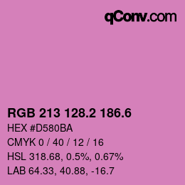 カラーコード: RGB 213 128.2 186.6 | qconv.com