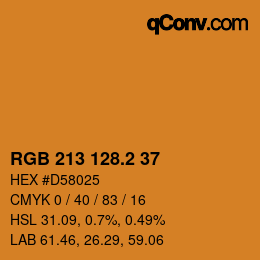カラーコード: RGB 213 128.2 37 | qconv.com