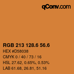 カラーコード: RGB 213 128.6 56.6 | qconv.com