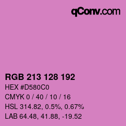 Color code: RGB 213 128 192 | qconv.com