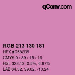 Color code: RGB 213 130 181 | qconv.com