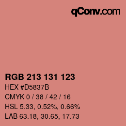 Color code: RGB 213 131 123 | qconv.com