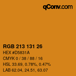 Color code: RGB 213 131 26 | qconv.com
