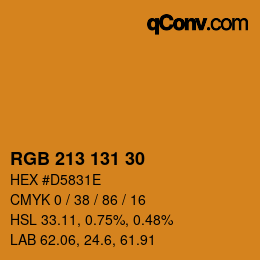 Farbcode: RGB 213 131 30 | qconv.com