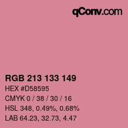 Farbcode: RGB 213 133 149 | qconv.com