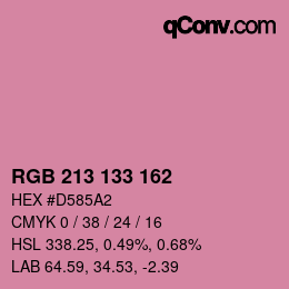 Color code: RGB 213 133 162 | qconv.com
