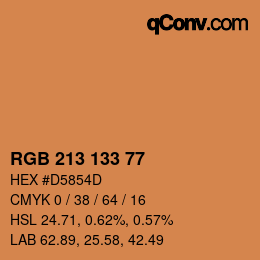 Farbcode: RGB 213 133 77 | qconv.com