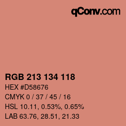 Color code: RGB 213 134 118 | qconv.com
