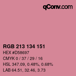 Color code: RGB 213 134 151 | qconv.com