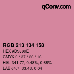 Color code: RGB 213 134 158 | qconv.com