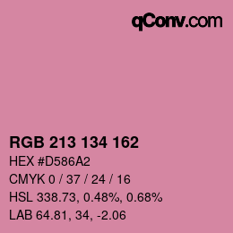 Color code: RGB 213 134 162 | qconv.com