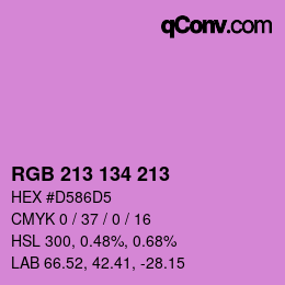 Color code: RGB 213 134 213 | qconv.com