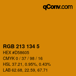 Color code: RGB 213 134 5 | qconv.com