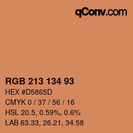 Color code: RGB 213 134 93 | qconv.com