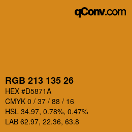 Color code: RGB 213 135 26 | qconv.com