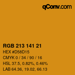 Color code: RGB 213 141 21 | qconv.com