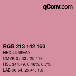 Color code: RGB 213 142 160 | qconv.com