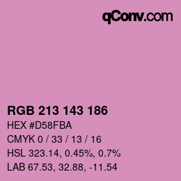 Color code: RGB 213 143 186 | qconv.com