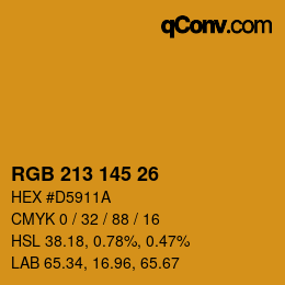 Color code: RGB 213 145 26 | qconv.com