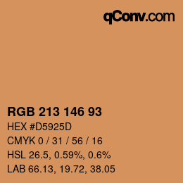 Color code: RGB 213 146 93 | qconv.com