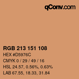 Color code: RGB 213 151 108 | qconv.com
