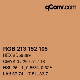 カラーコード: RGB 213 152 105 | qconv.com
