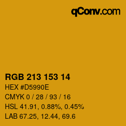 Color code: RGB 213 153 14 | qconv.com