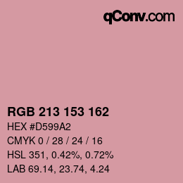 Farbcode: RGB 213 153 162 | qconv.com