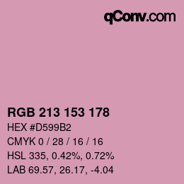 Color code: RGB 213 153 178 | qconv.com