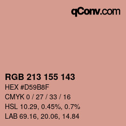 Color code: RGB 213 155 143 | qconv.com