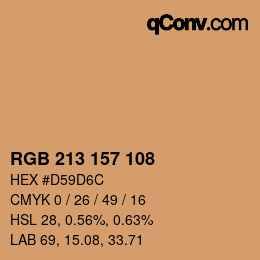 Código de color: RGB 213 157 108 | qconv.com
