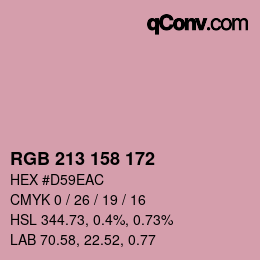 Farbcode: RGB 213 158 172 | qconv.com