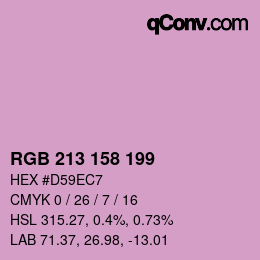 Color code: RGB 213 158 199 | qconv.com
