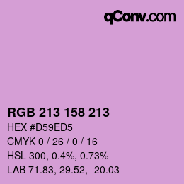 Color code: RGB 213 158 213 | qconv.com