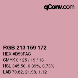 Color code: RGB 213 159 172 | qconv.com