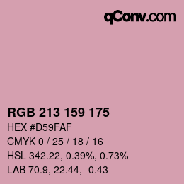 Color code: RGB 213 159 175 | qconv.com