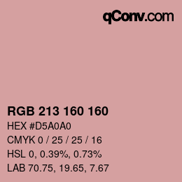 Color code: RGB 213 160 160 | qconv.com