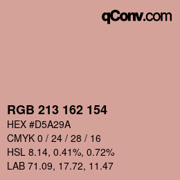 Color code: RGB 213 162 154 | qconv.com