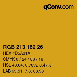 Color code: RGB 213 162 26 | qconv.com