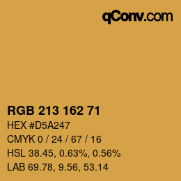 Color code: RGB 213 162 71 | qconv.com