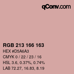 Color code: RGB 213 166 163 | qconv.com